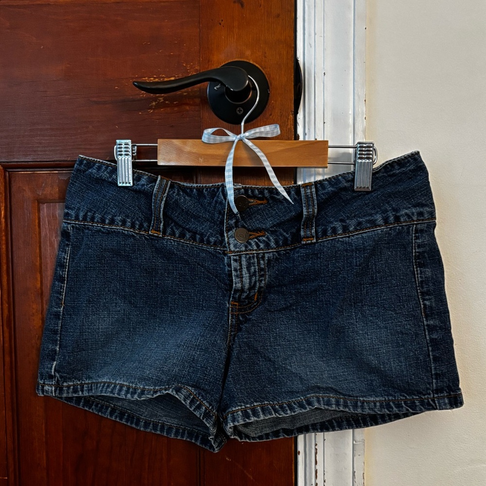 Lei Blue Mini Pocketless Jean Shorts